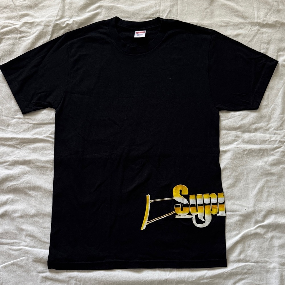 Supreme Automatic Tee Black with Yellow Graphic Medium